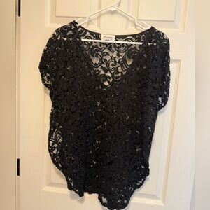 Lace black top!